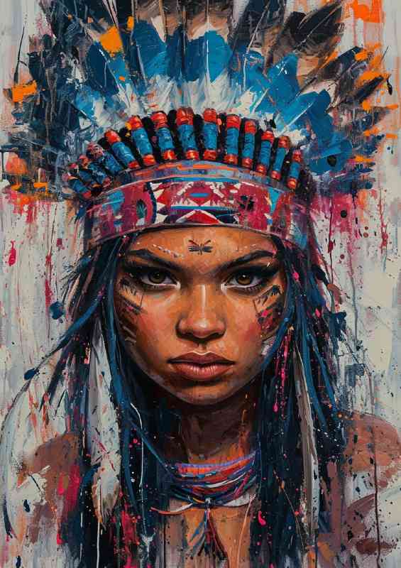 Stunning Indian girl painting style