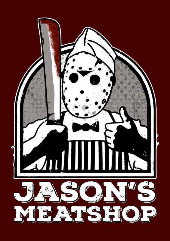 Jasons Meat Shop Maroon
