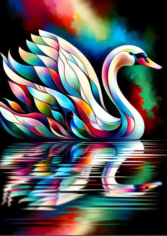 The form of a graceful swan