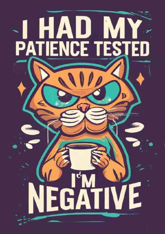 A cute but very angry cat drinking coffee