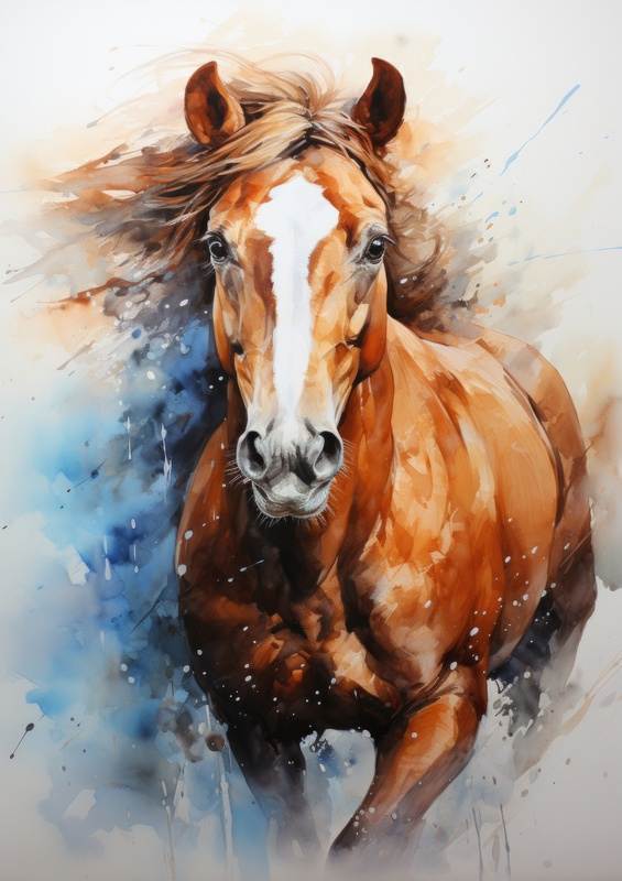 Brown Horse running