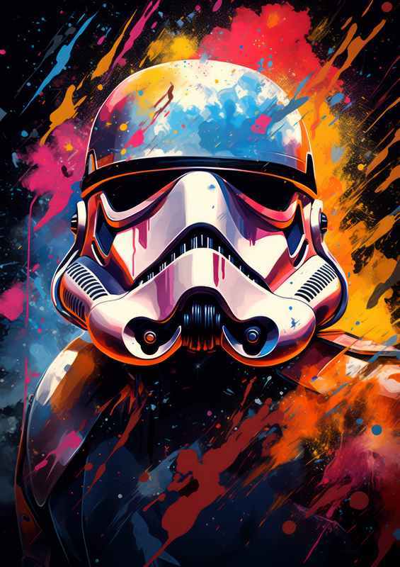 Colorful art stormtrooper style
