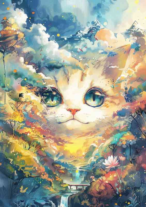 Cure Cat face with large eyes
