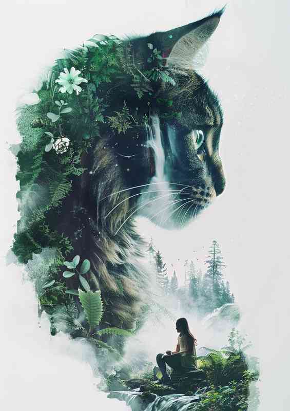 Double exposure of the cat