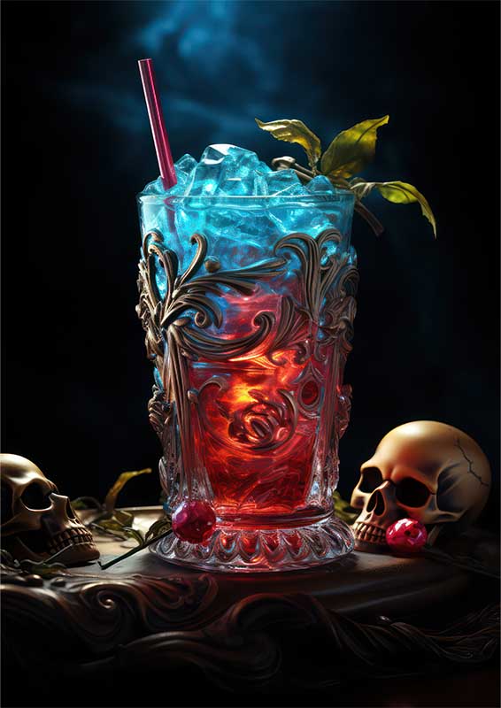 Traffic Tonic Tequila Sunrise with skull