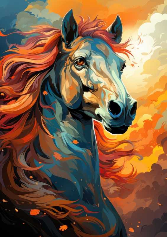 Grey beautiful Horse