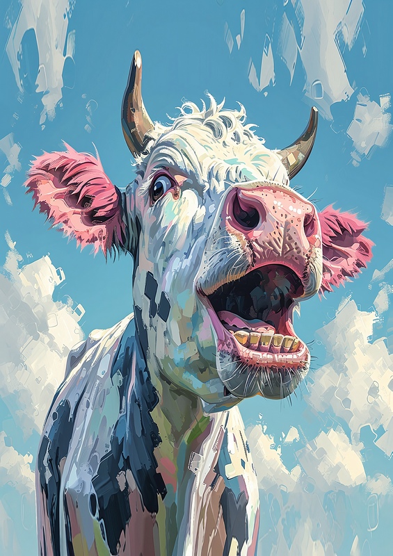 Mandy the animated cow