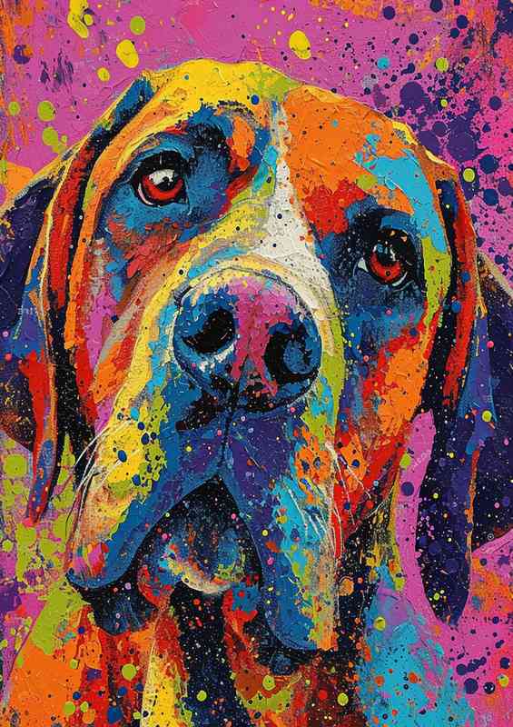 Mr wonderful dog in a painted style