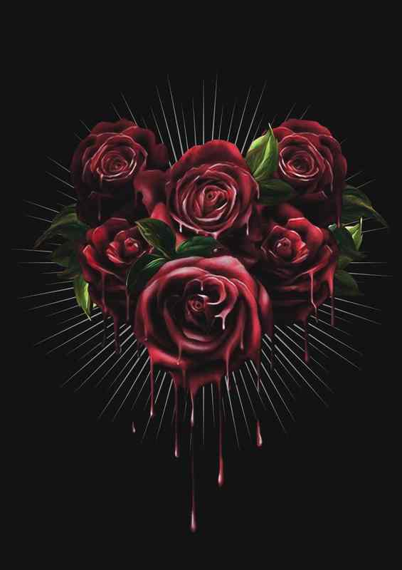 Blood roses red