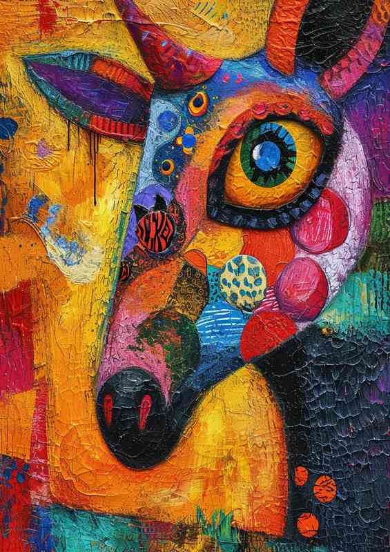 The Abstract bul in a colourful form
