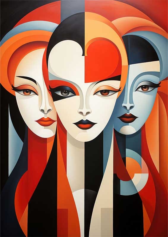A Splash of Identity Abstract Faces in Every Color