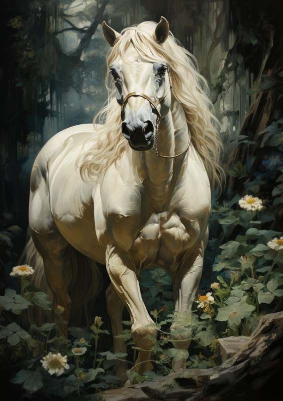 White Horse in the woods