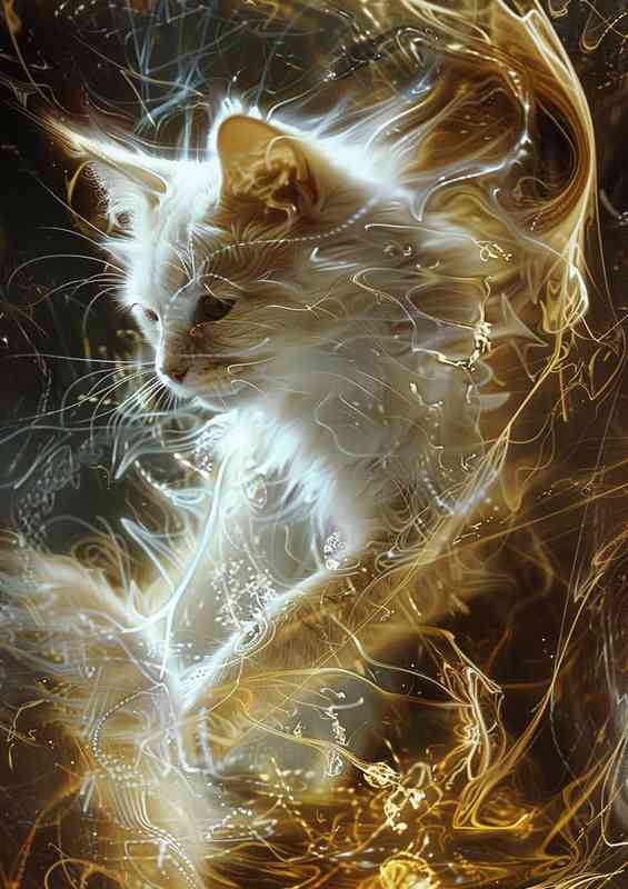 White and gold Cat