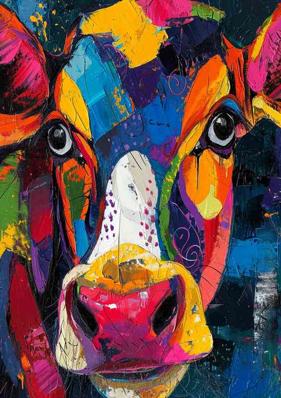 jannice the colourful cows face