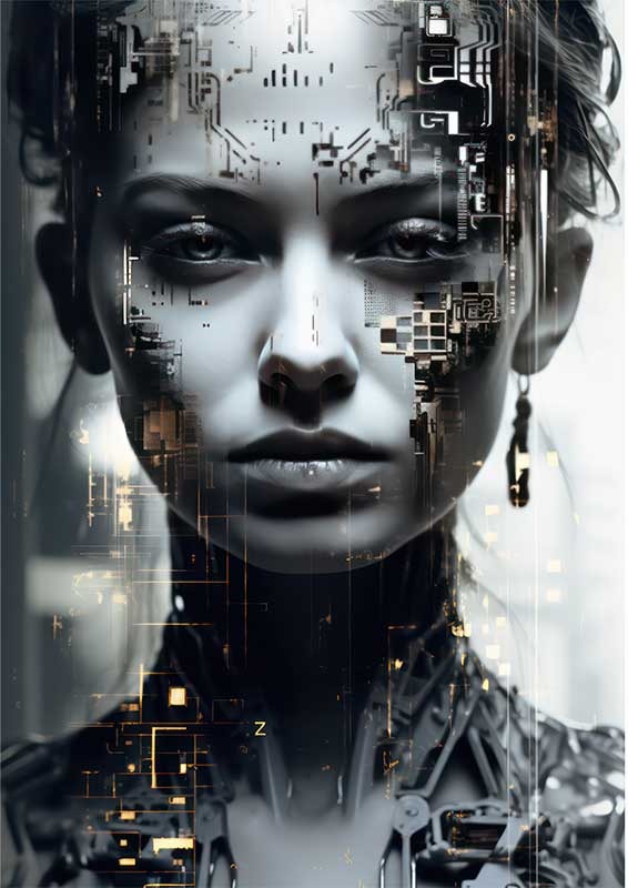 A human body made by using a digital code