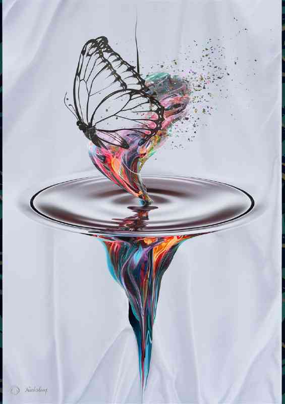 Conceptual colourful Butterfly Art