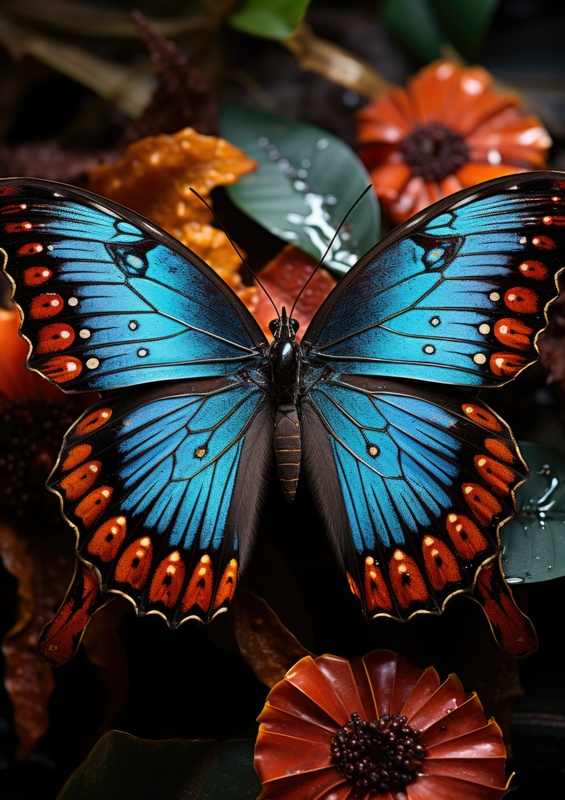 Magestic coloures blues butterfly