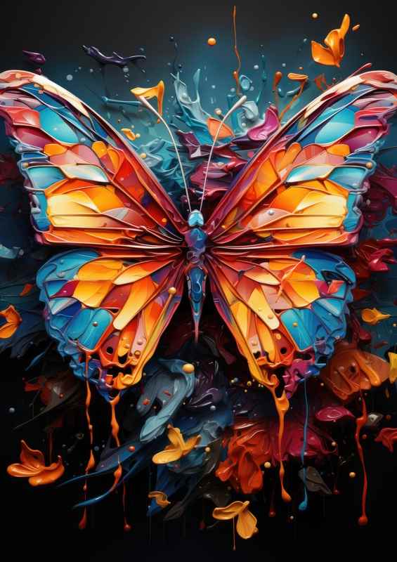 Multi coloured butterfly