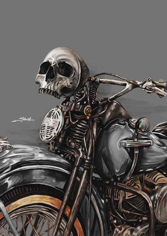 Skull Rider into the sunset