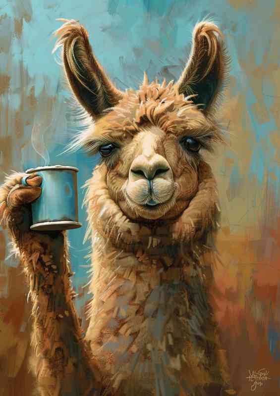 Coffee morning with the Llama