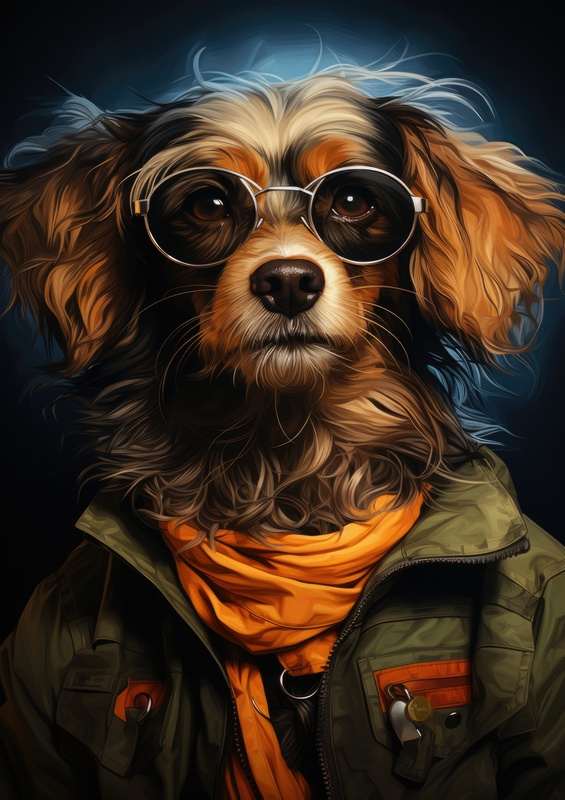 Little Dog ready for school