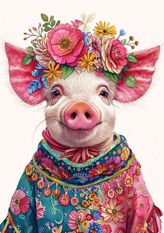 Miss Pig In a costume