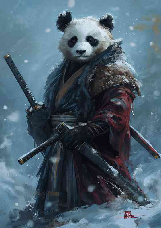 Panda Samauri in the winter