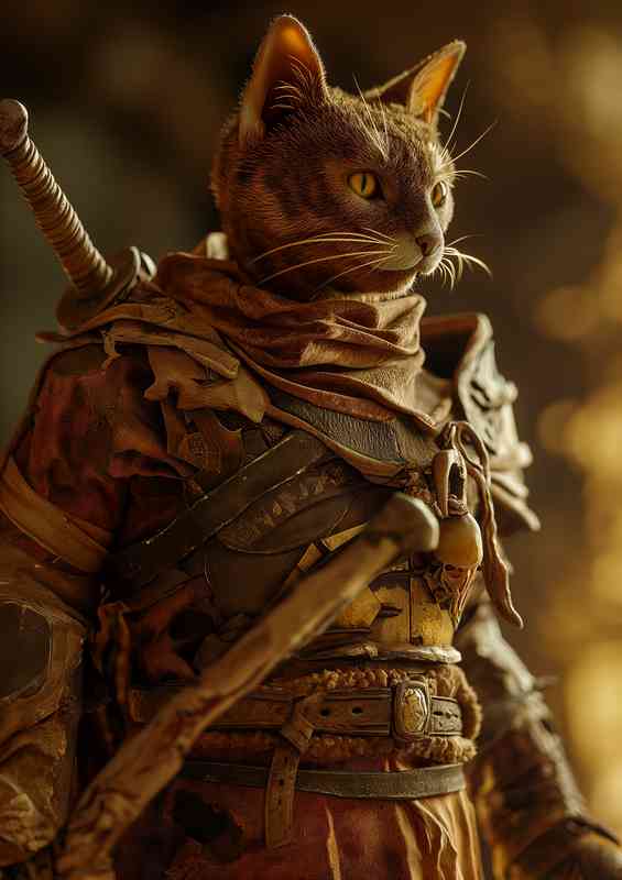 The Brown cat warrior