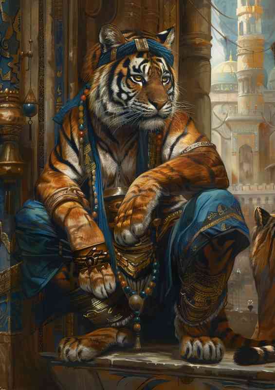 The Tiger in a crouch postion