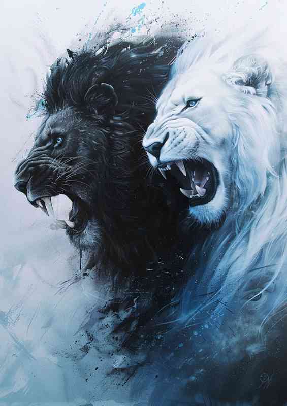 A pair of black and white Tigers