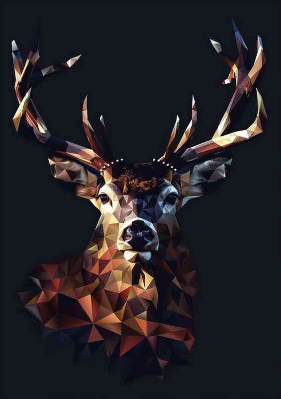 Abstract geometric Stag