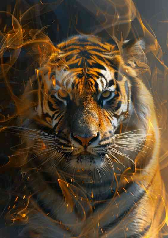 Abstract tiger design