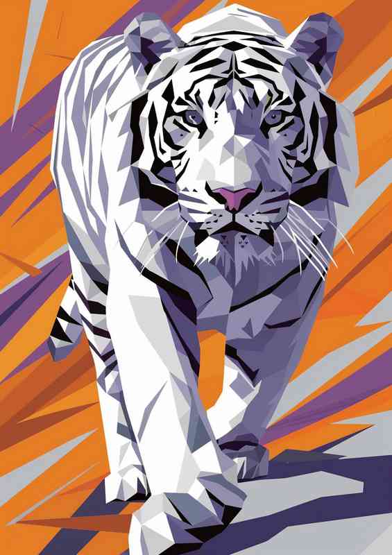 Abstract white Tiger vector