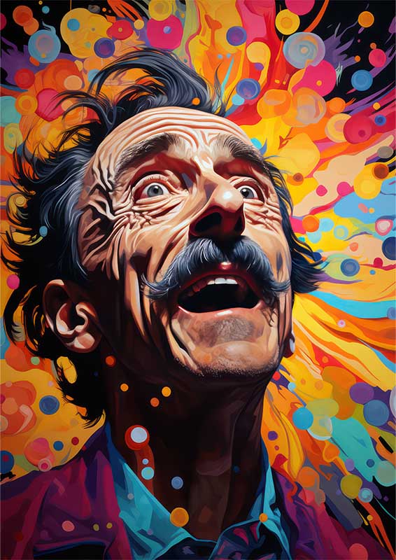 Abstract Expressions Faces in a Riot of Colors
