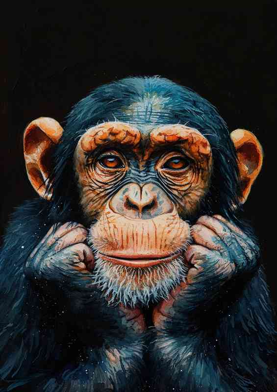 Cheeky chimp monkey posing