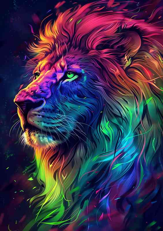 Colourful Lions Head