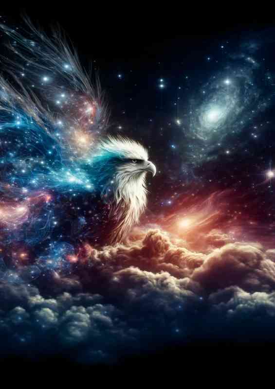 Cosmic eagle feathers erupting in a cascade of stars and nebulae