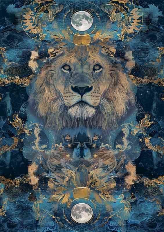Dreamy Painted Lion