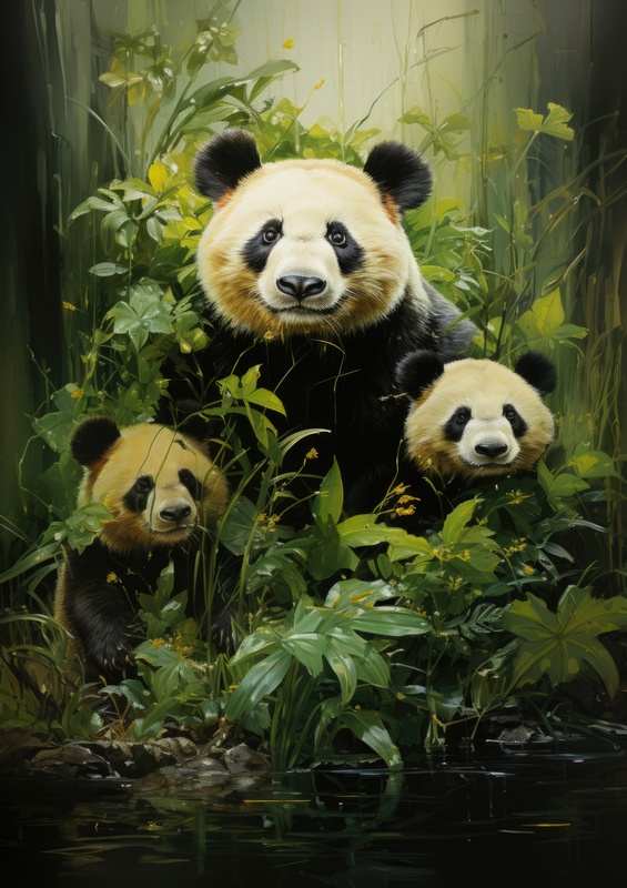 Family of Pandas