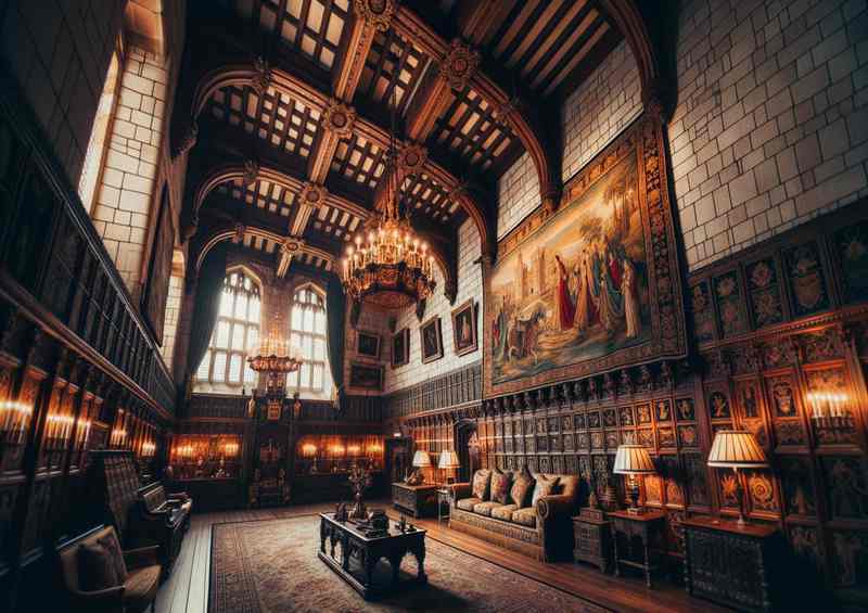 Bamburgh Castle's Regal Metal Poster