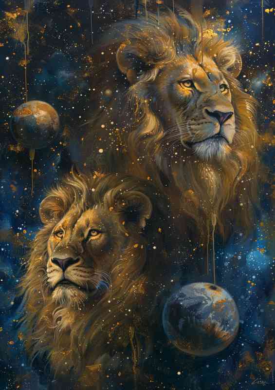 Lions with the planets and stars