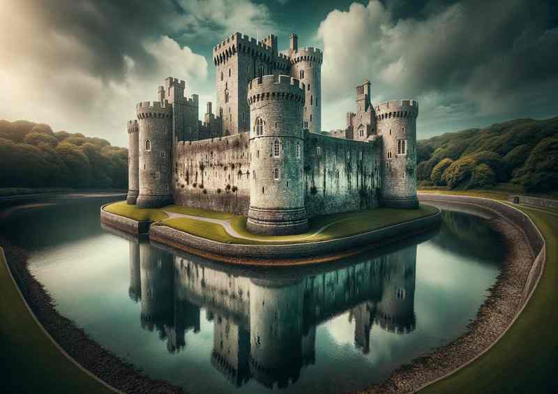 Beaumaris Castle Anglesey Moat Reflective Charm