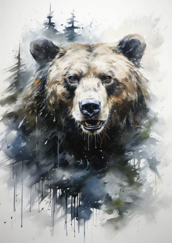 Painted Bear in the wilderness