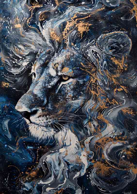 Painted Lion splash of colour