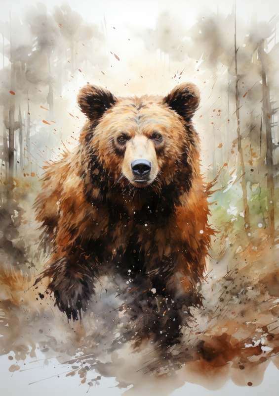 Painted brown Bear