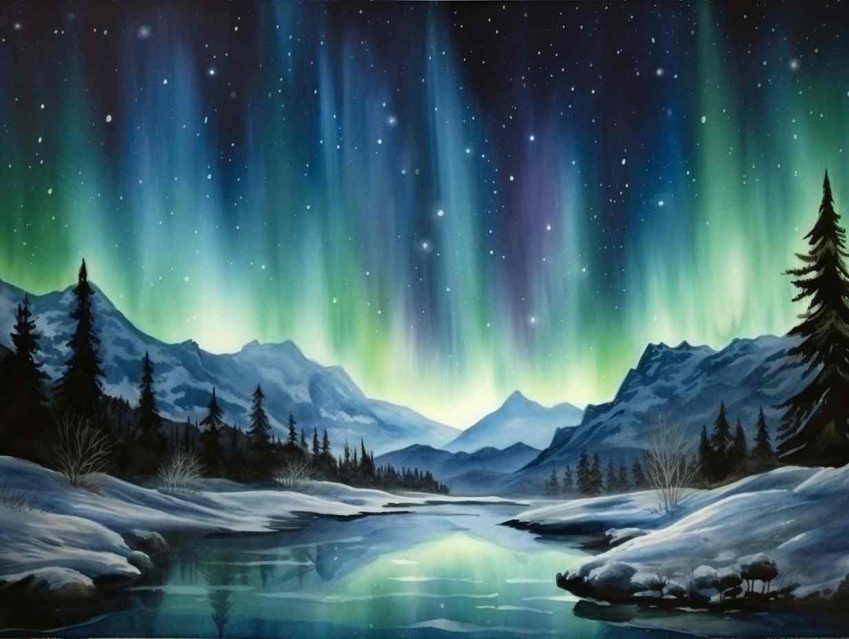 Rivers Reflections Northern Lights Hypnotic Glow