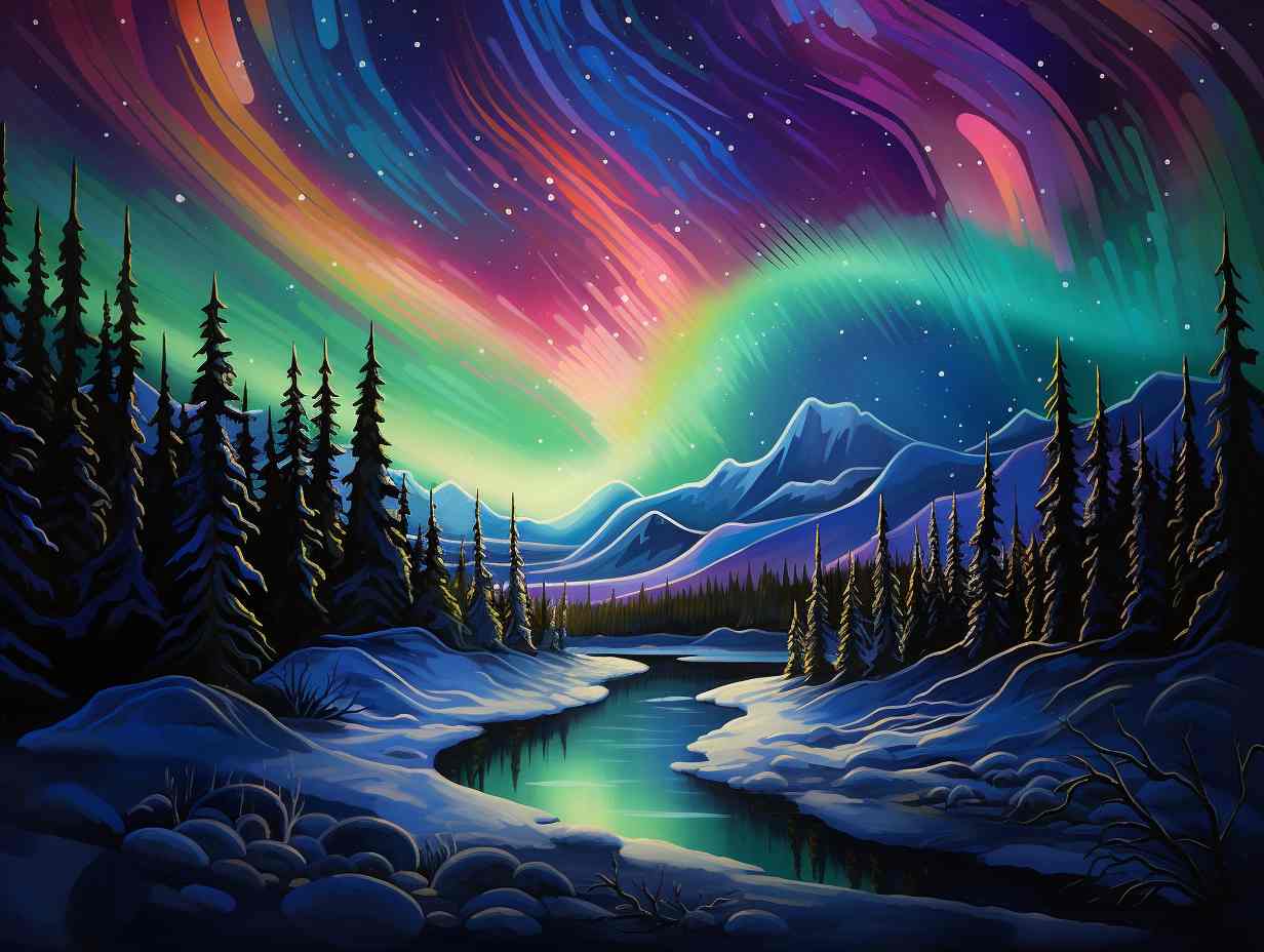 Rivers Serenity Auroras Cosmic Lullaby