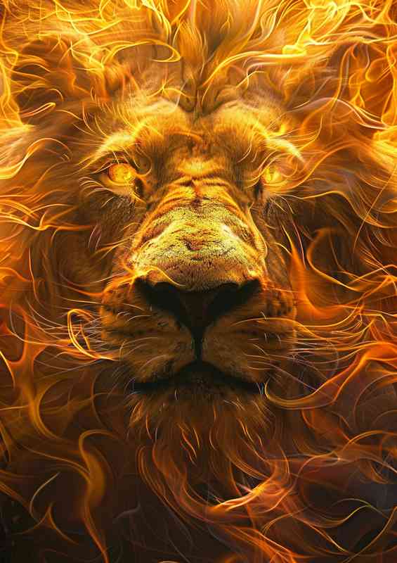 The Golden flamed Lion