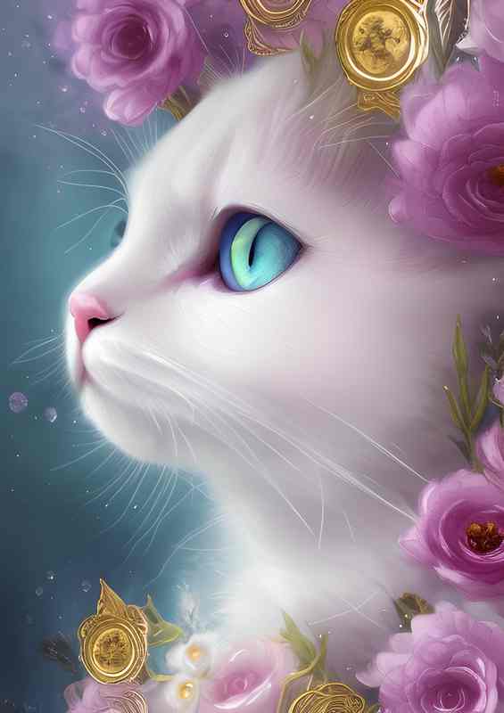 Cute Kitten A Cat Big Blue Eyes