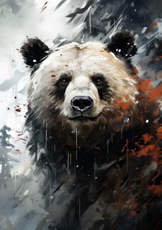 The Pandas painted art